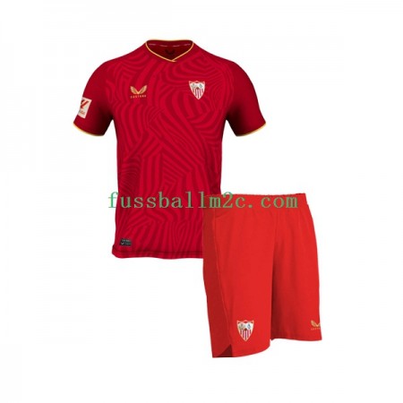 Fußballtrikots Sevilla FC Kinder Auswärts Trikotsatz 2023-2024